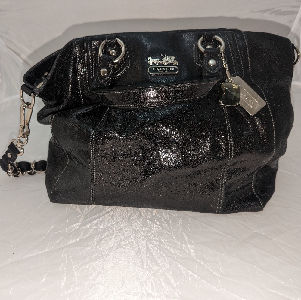 Coach black sparkly purse
